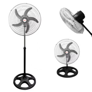 VENTILADOR 18" 3 EN 1 (PIE, PARED, TURBO) 3VEL, ASPAS METALICAS 1.80MTS