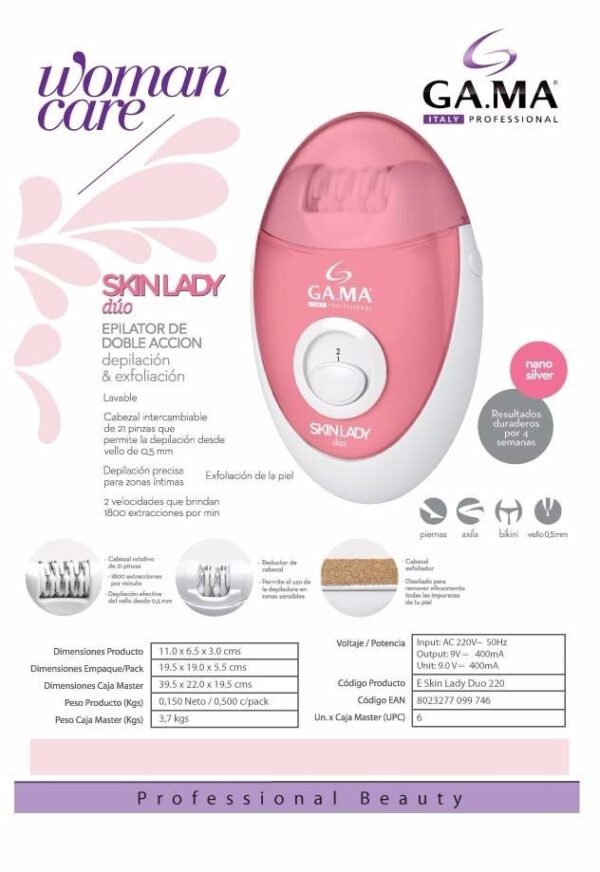 DEPILADORA GAMMA DUO SKIN LADY